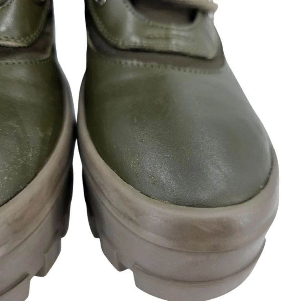 Mackage Womens 40 HERO-W Shearling Lined‎ Winter Boots in Army Green
